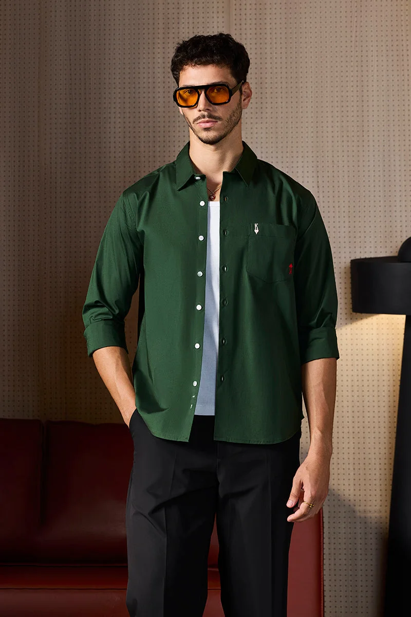 SNITCH King Of Hearts Motif Embroidered Luxe Shirt